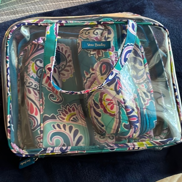 Vera Bradley Bags Vera Bradley Travel Set Clear Toiletry Bag Holds